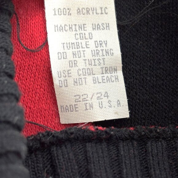 Fitting Image Red Black Sweater 80’s Vintage Size 22/24 - Picture 9 of 10